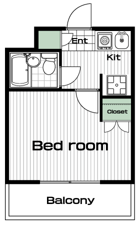 武蔵小杉駅の賃貸 58,000円 間取り図
