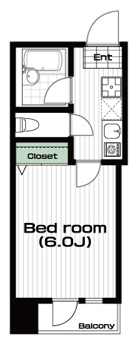 沼袋駅の賃貸 69,000円 間取り図