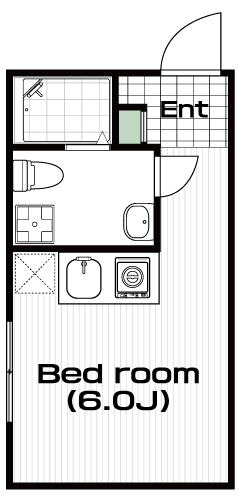 明大前駅の賃貸 60,000円 間取り図