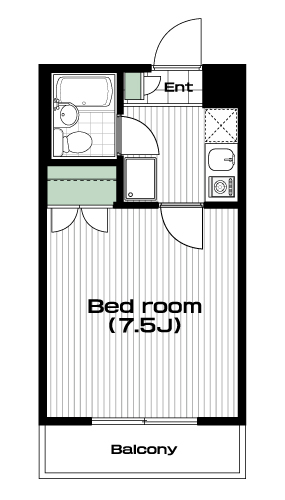 巣鴨駅の賃貸 65,000円 間取り図