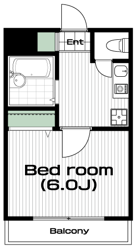 中央大学・明星大学駅の賃貸 46,000円 間取り図
