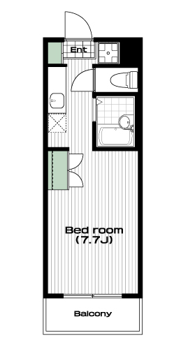 市川駅の賃貸 62,000円 間取り図