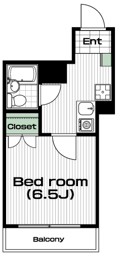 明大前駅の賃貸 57,000円 間取り図