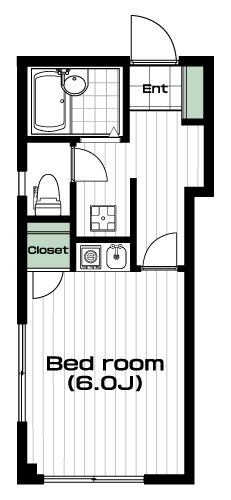 溝の口駅の賃貸 55,000円 間取り図
