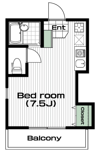 三ツ沢上町駅の賃貸 53,000円 間取り図