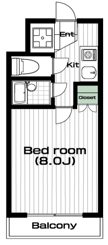 相模大野駅の賃貸 60,000円 間取り図
