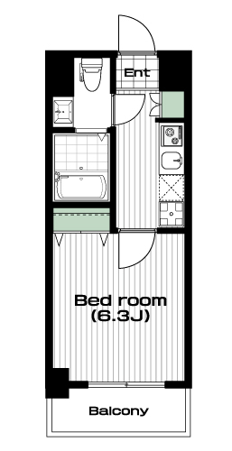 新座駅の賃貸 62,000円 間取り図