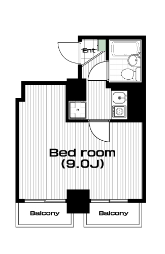朝霞駅の賃貸 48,500円 間取り図
