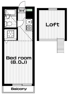 片倉町駅の賃貸 40,000円 間取り図