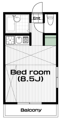 八王子駅の賃貸 53,000円 間取り図