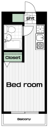 聖蹟桜ヶ丘駅の賃貸 41,000円 間取り図