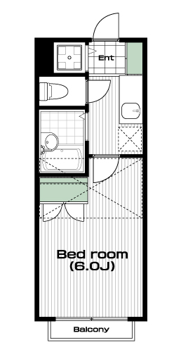 王子神谷駅の賃貸 70,000円 間取り図