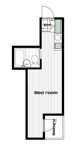 町屋駅の賃貸 48,000円 間取り図