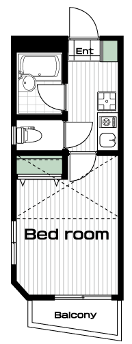 武蔵関駅の賃貸 60,000円 間取り図
