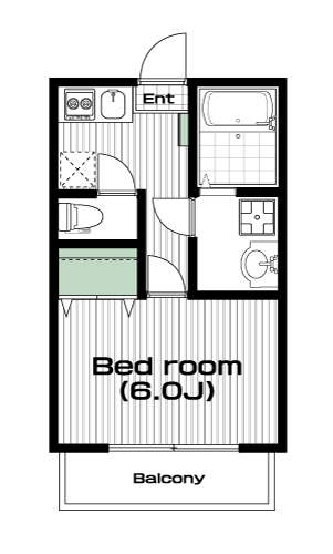 獨協大学前駅の賃貸 57,000円 間取り図