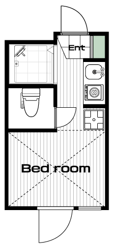 明大前駅の賃貸 52,000円 間取り図