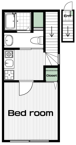 八王子みなみ野駅の賃貸 50,000円 間取り図