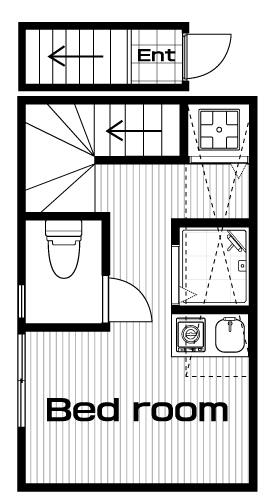 西荻窪駅の賃貸 53,000円 間取り図