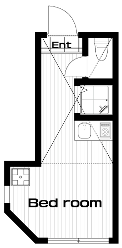 田無駅の賃貸 48,000円 間取り図