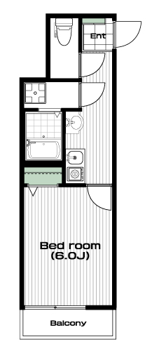 上福岡駅の賃貸 57,000円 間取り図