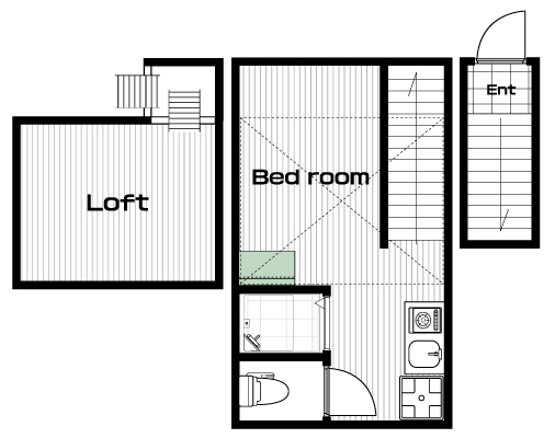 目黒駅の賃貸 69,000円 間取り図