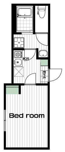 生田駅の賃貸 59,000円 間取り図