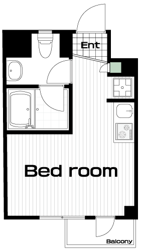 四ツ谷駅の賃貸 80,000円 間取り図