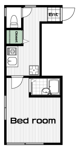 高円寺駅の賃貸 65,000円 間取り図