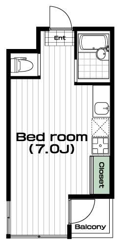 大岡山駅の賃貸 65,000円 間取り図