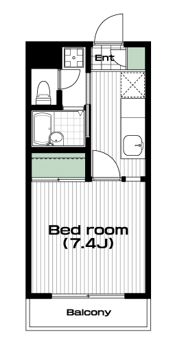 坂戸駅の賃貸 45,000円 間取り図