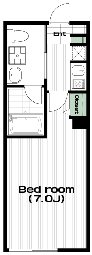 桜上水駅の賃貸 75,000円 間取り図