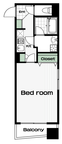 白楽駅の賃貸 73,000円 間取り図