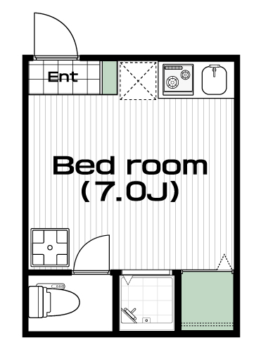 桜新町駅の賃貸 66,000円 間取り図