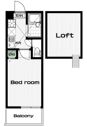 新百合ヶ丘駅の賃貸 52,000円 間取り図