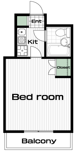 池上駅の賃貸 77,000円 間取り図