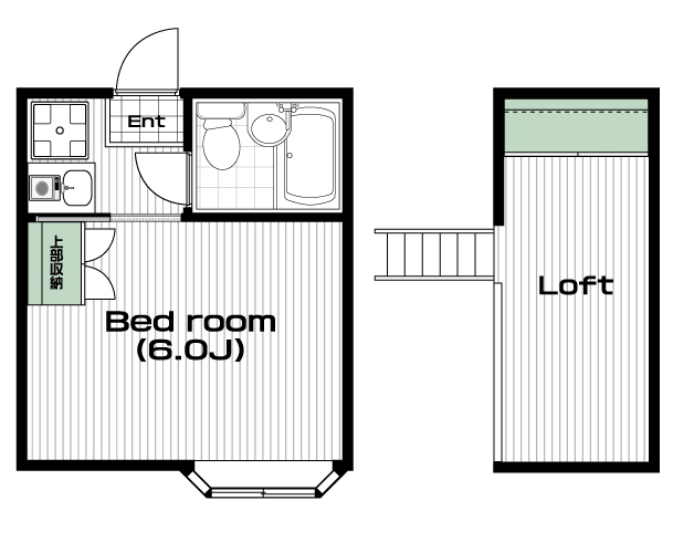 北赤羽駅の賃貸 42,000円 間取り図