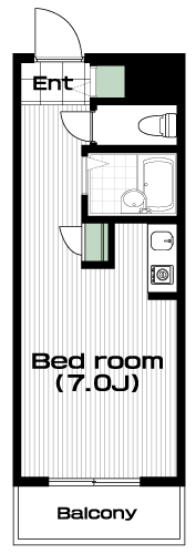 一橋学園駅の賃貸 51,000円 間取り図