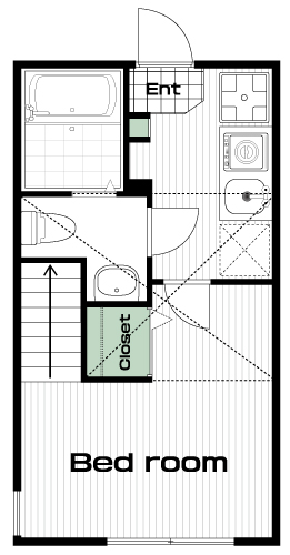 大塚・帝京大学駅の賃貸 54,000円 間取り図