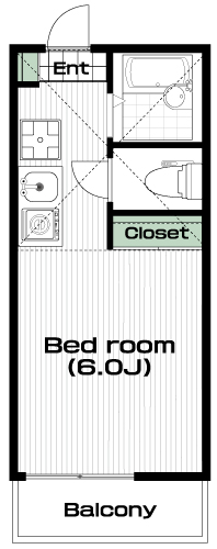 田無駅の賃貸 54,000円 間取り図