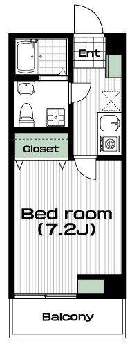 月島駅の賃貸 110,000円 間取り図