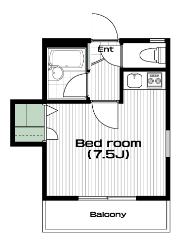 江古田駅の賃貸 54,000円 間取り図