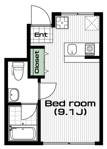千歳船橋駅の賃貸 71,000円 間取り図