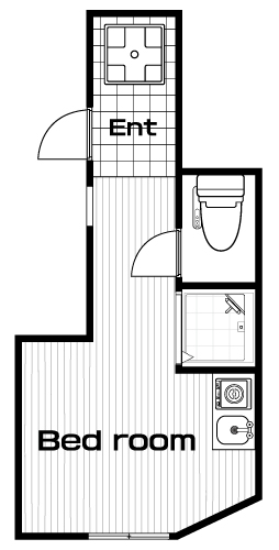 三軒茶屋駅の賃貸 57,000円 間取り図