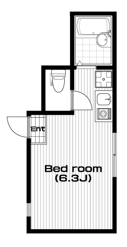 新大塚駅の賃貸 61,000円 間取り図
