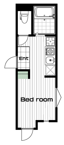 祐天寺駅の賃貸 88,000円 間取り図