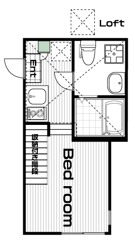 生田駅の賃貸 59,000円 間取り図