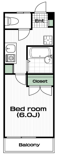 国立駅の賃貸 50,000円 間取り図