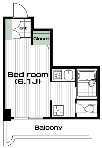 鷺沼駅の賃貸 62,000円 間取り図