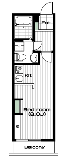 三ツ沢下町駅の賃貸 61,000円 間取り図