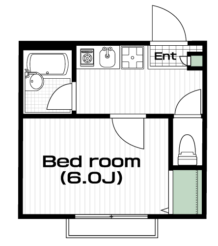東小金井駅の賃貸 57,000円 間取り図
